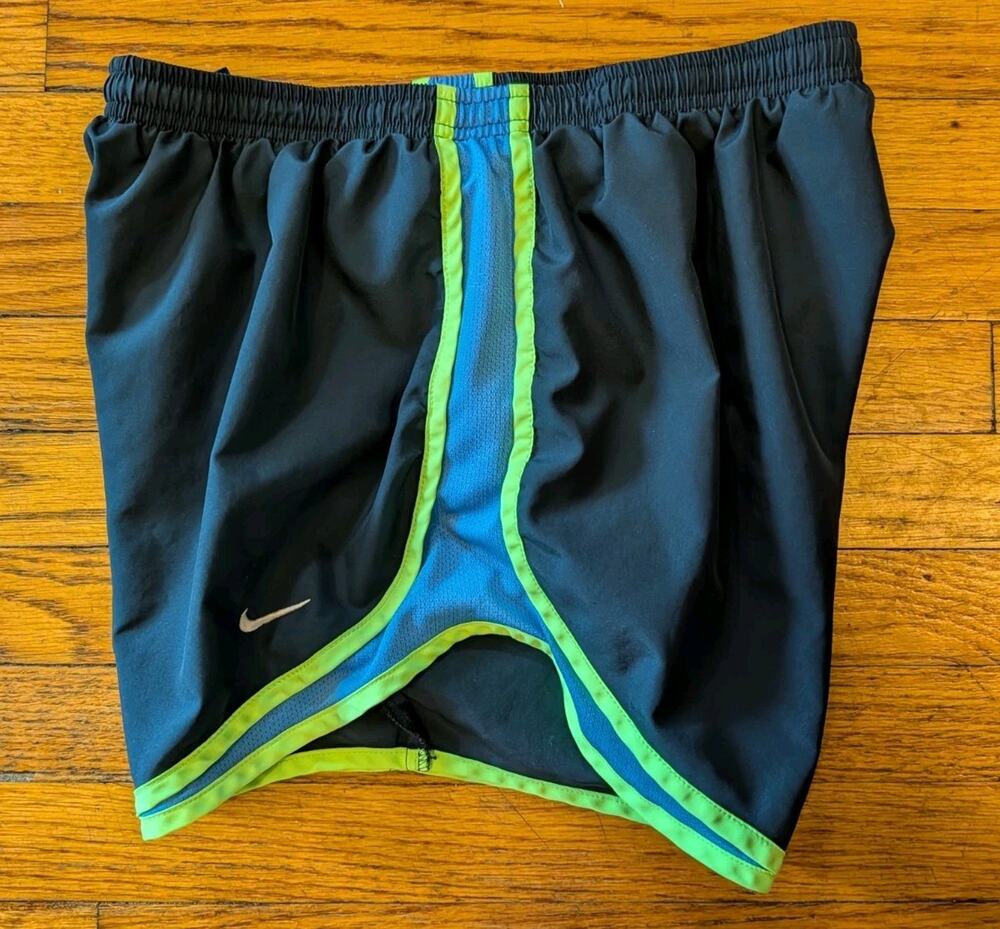 Nike Dri Fit Running Shorts Women's Medium Black Multicolor